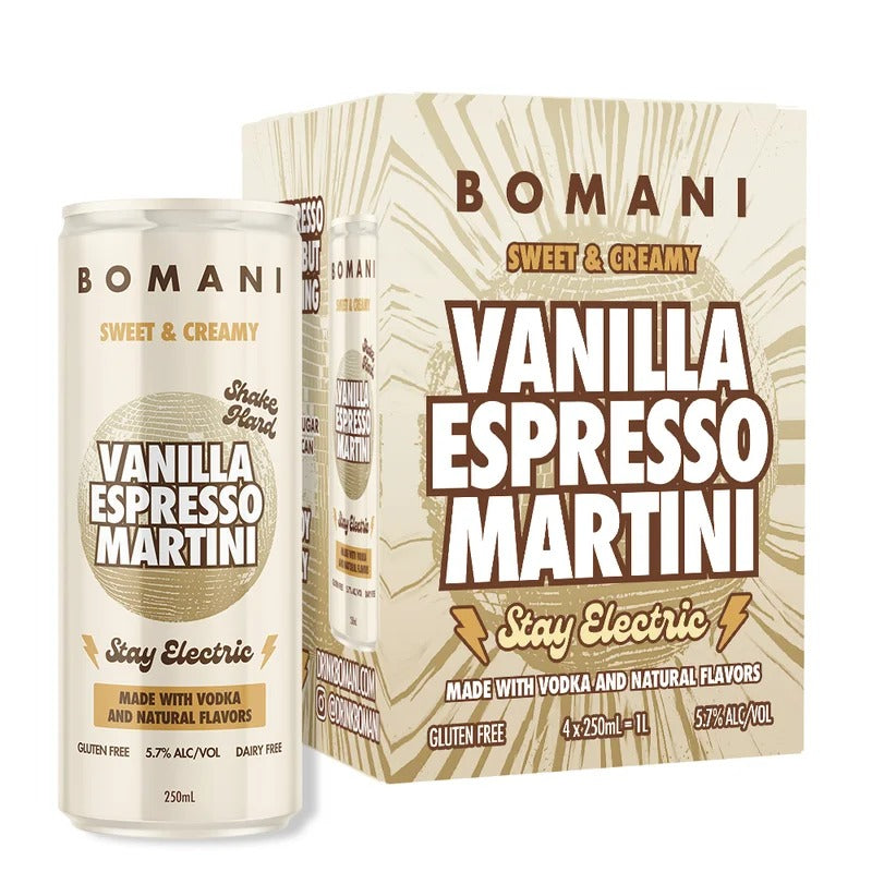 Bomani Vanilla Espresso Martini (4pk / 11Oz. Cans)