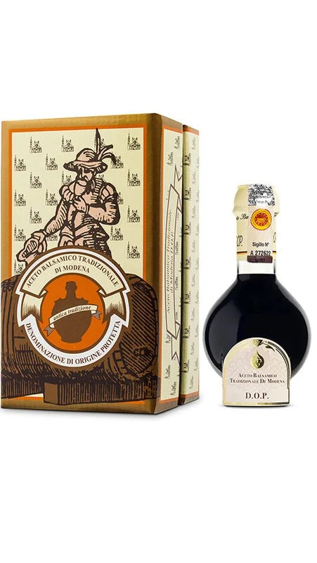 Aceto Balsamico Tradizionale Di Modena DOP – Affinato Invecchiato 12 Anni 100ml – Confezione Consorzio Produttori – Acetomodena