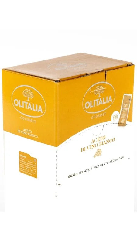 Aceto Di Vino Bianco – Monodose 5ml – Confezione da 100 Buste – Olitalia