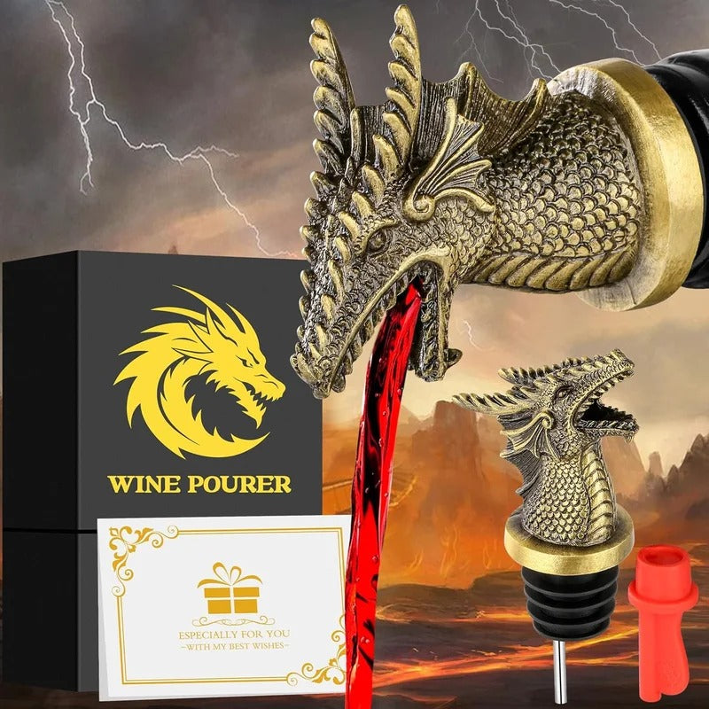 Dragon Head 2-in-1 Wine Bottle Pourer and Stopper
