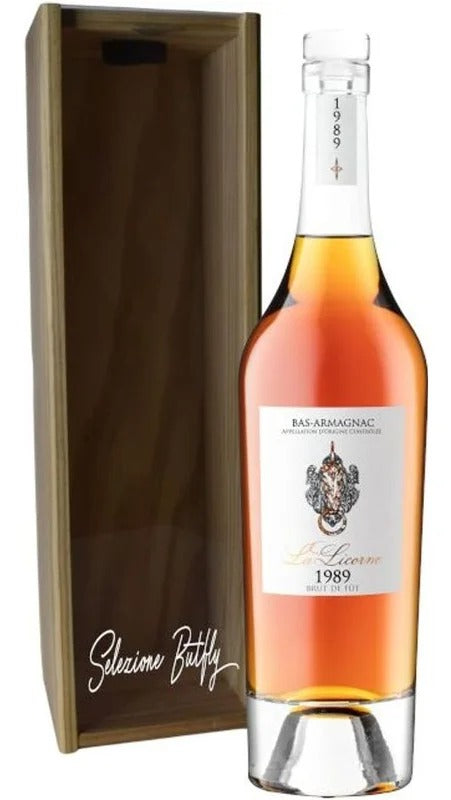 La Licorne Bas Armagnac Brut De Fut 1989 – 70 Cl In Cassa Di Legno – Sasu Un Petit Grain