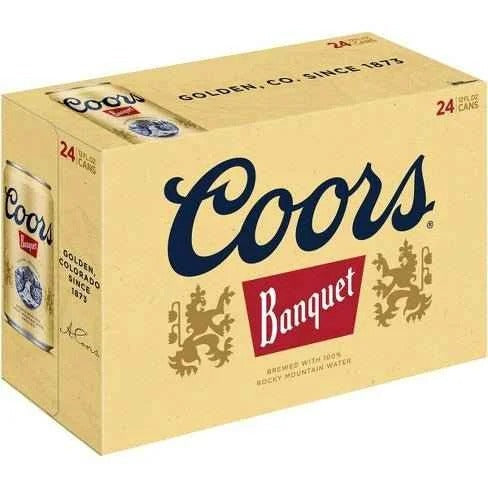 Coors Banquet Lager Beer, Light Beer, Beer 24 Pack, 12 FL OZ Cans, 4.2% ABV