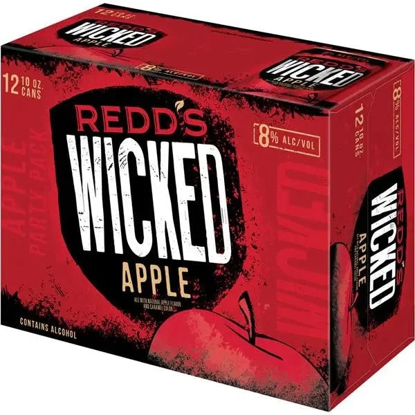 Redd’s Wicked Apple Ale Beer, 12 Pack, 12 fl. oz. Cans, 8% ABV