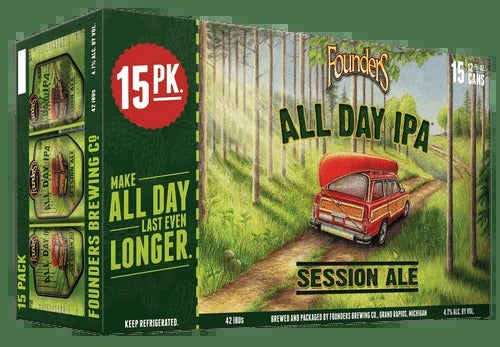 Founders All Day IPA Session Ale, 15 pack