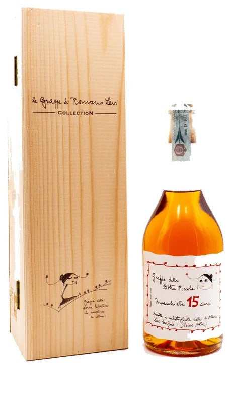Grappa Ambrata Riserva – 15 anni d’invecchiamento – Cassa di legno – Romano Levi