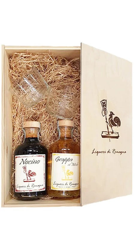 Idea Regalo – Cassa di Legno – 2x 50cl – Liquori di Romagna