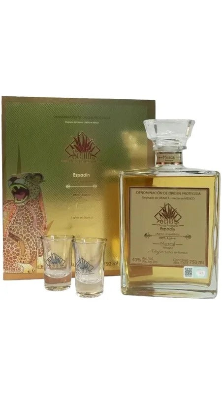 Mezcal Espadin Anejo + 2 bicchieri 70cl – Gift Box – Sentir