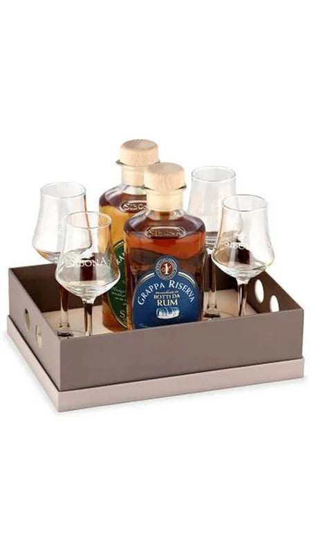 Box Regalo 2bt Rum/Madeira + 4 Bicchieri – Sibona