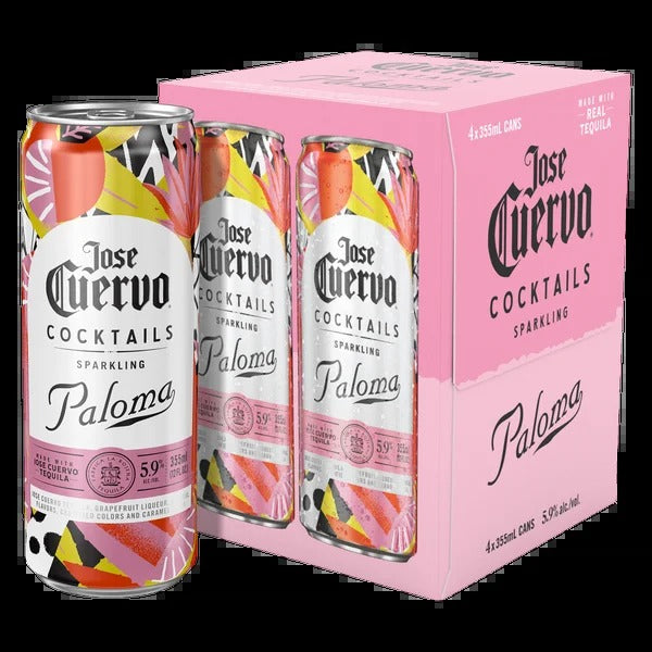 Jose Cuervo Sparkling Paloma Cocktail 355ml Can 4-Pack