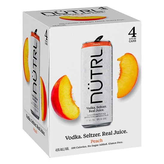 Nutrl Peach Vodka Soda 4-Pack