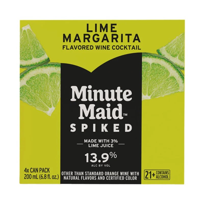 Minute Maid Spiked Lime Margarita Flavored Wine Cocktail 200ml Can 4-Pack