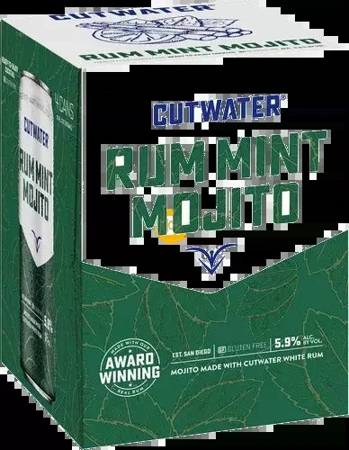 Cutwater Spirits Rum Mint Mojito Cocktail 12-Oz Can 4-Pack