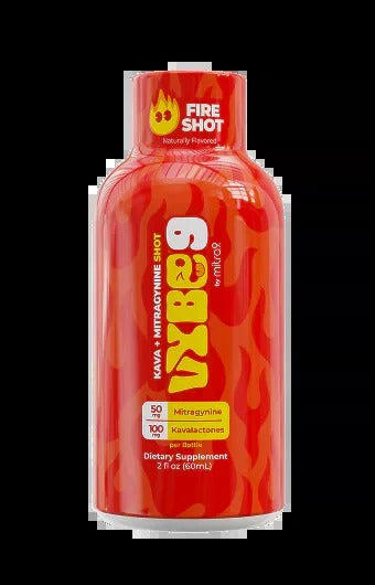 Vybe 9 Kratom Plus Kava Mitragynine Fire Shot 2-Oz