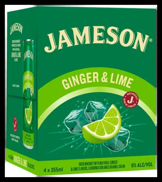 Jameson Ginger & Lime Irish Whiskey & Soda 4-Pack