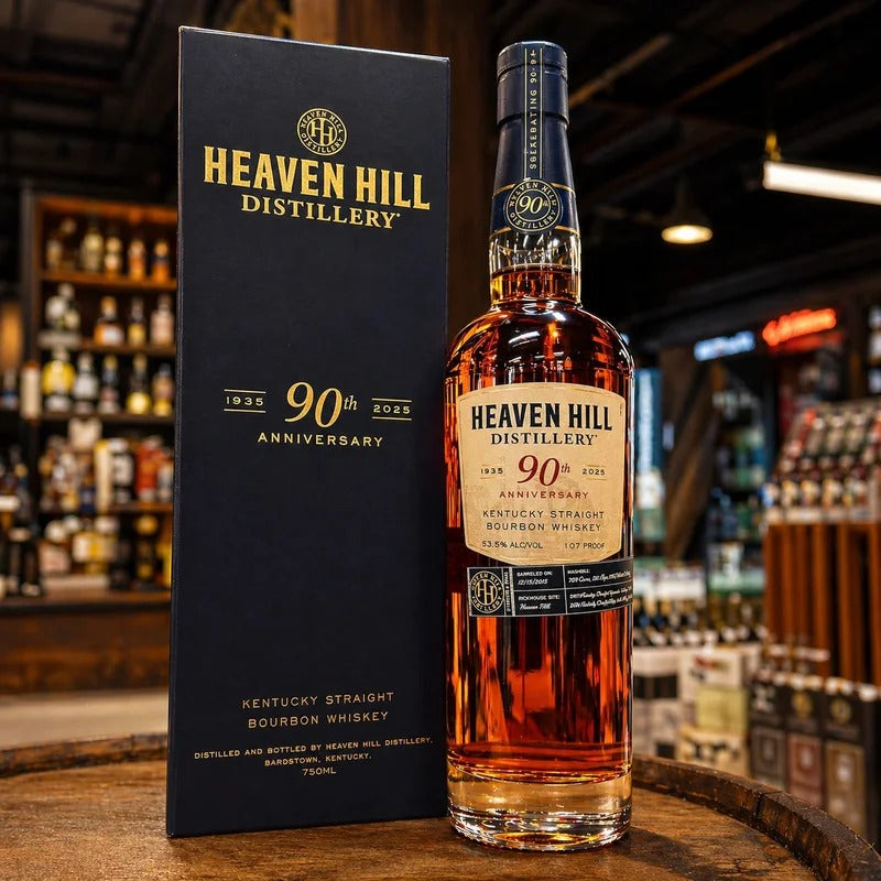 2025 Heaven Hill 90th Anniversary Historic Tribute 9 Year Bourbon Old Kentucky Straight Bourbon Whiskey 750ml