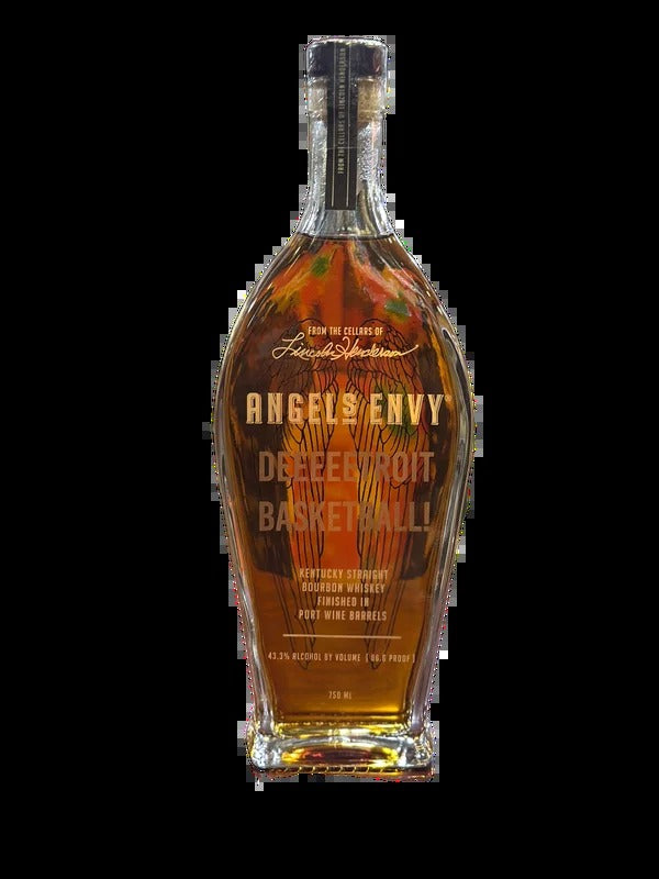 Detroit Pistons Edition Angels Envy Bourbon Engraved with “Deeeetroit Basketball”