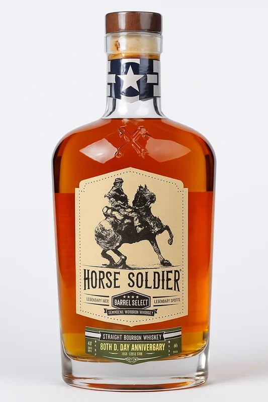 American Freedom Horse Soldier 80th D-Day Anniversary Straight Bourbon Whiskey 750ml