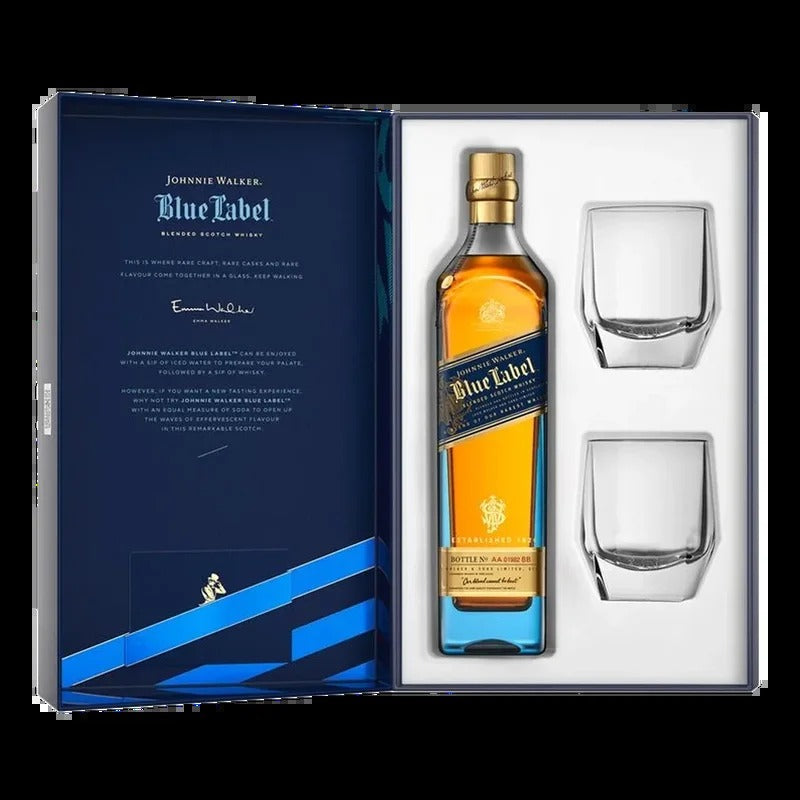 Johnnie Walker Blue Label Blended Scotch Whisky Gift Set 750ml