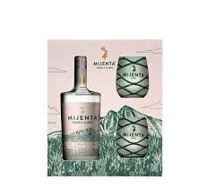 Mijenta Blanco Tequila With Glasses 750ml