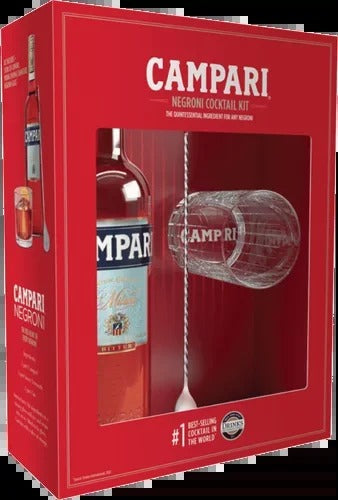 Campari Negroni Cocktail Kit Gift Set 750ml