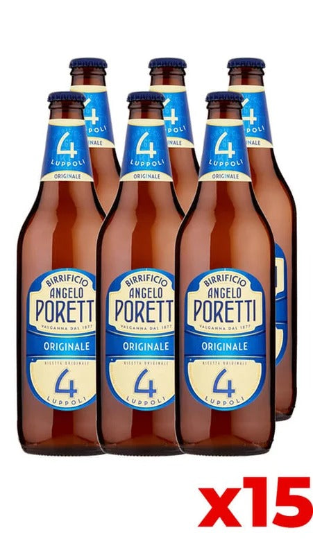 Poretti 4 Luppoli 66cl – Cassa da 15 bottiglie