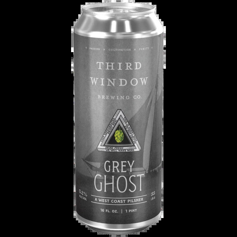 Grey Ghost West-Coast Pilsner (5.2% ABV, 33 IBU) 4pk 16oz cans