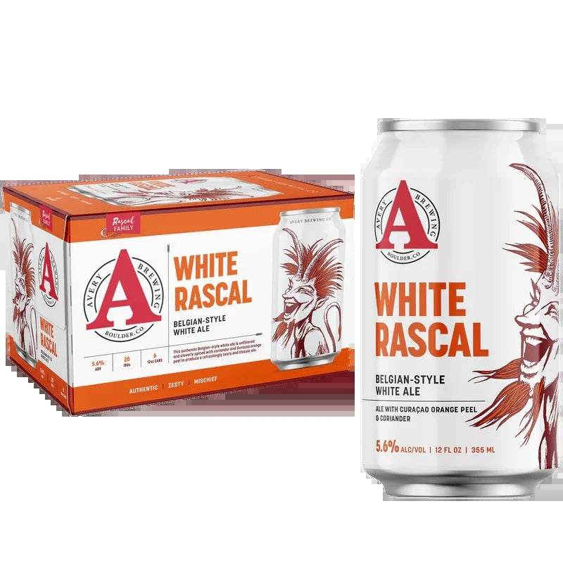 Avery Brewing White Rascal White Ale 12oz 6 Pack Can