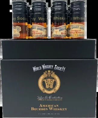 World Whiskey Society Cigar Tube American Bourbon Whiskey 100ml Bottle 12-Pack