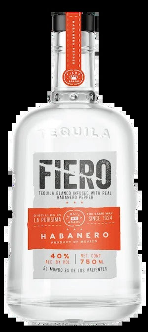 Fiero Blanco Tequila with Habanero Pepper 750ml