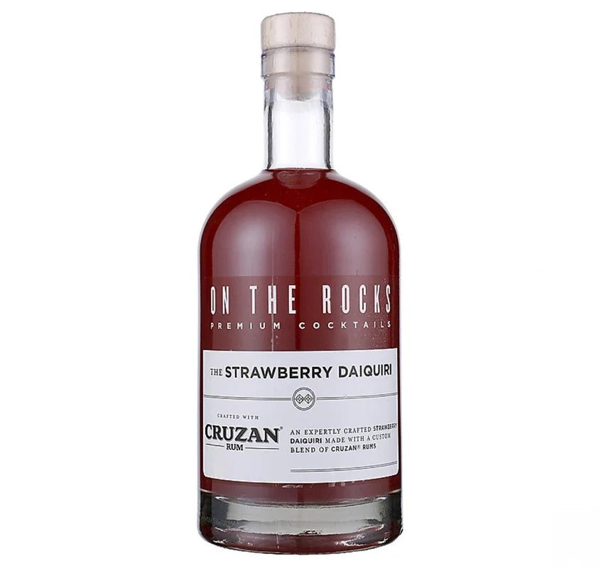 On The Rocks Strawberry Daiquiri Cruzan Rum Cocktail 750ml