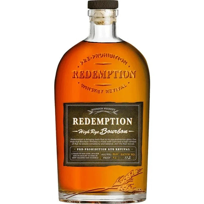 Redemption Straight Bourbon High Rye Whiskey