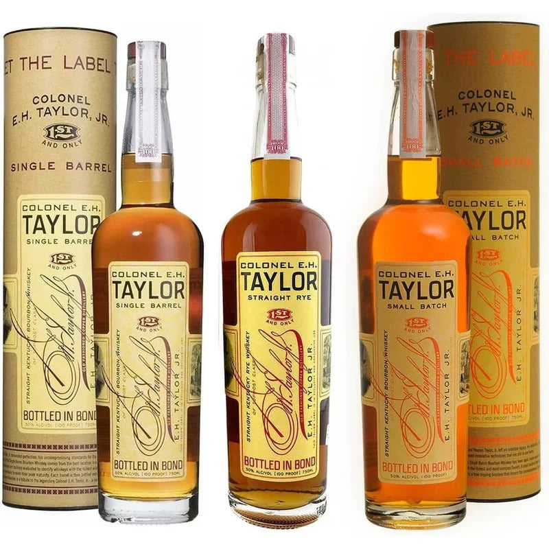 Colonel E.H. Taylor 750ml Bundle: Straight Rye, Small Batch, and Single Barrel Kentucky Straight Whiskey