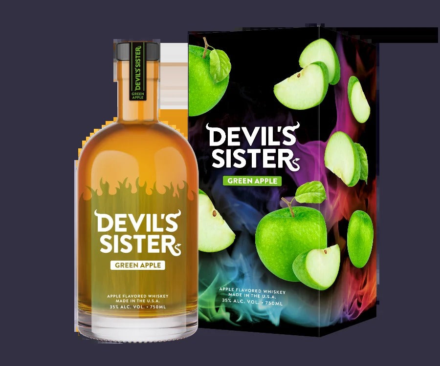 Devil’s Sister Green Apple Flavored Whiskey 750ml