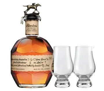 Blanton’s Single Barrel Bourbon 750ml W/ Glencarin Glasses