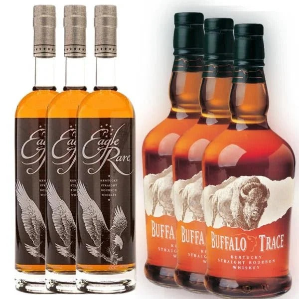 Eagle Rare 10-Year and Buffalo Trace 6-pack Bottle Bourbon Bundle