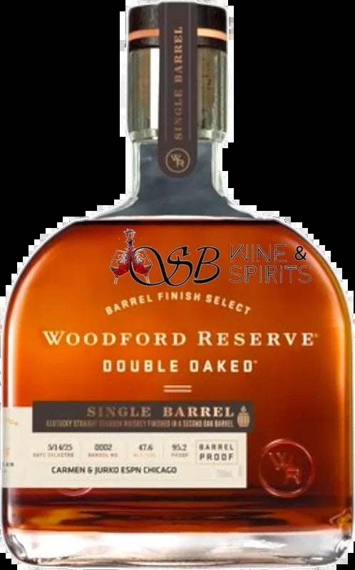 Woodford Reserve Double Oaked ESPN1 Single Barrel Bourbon Whiskey 750ml