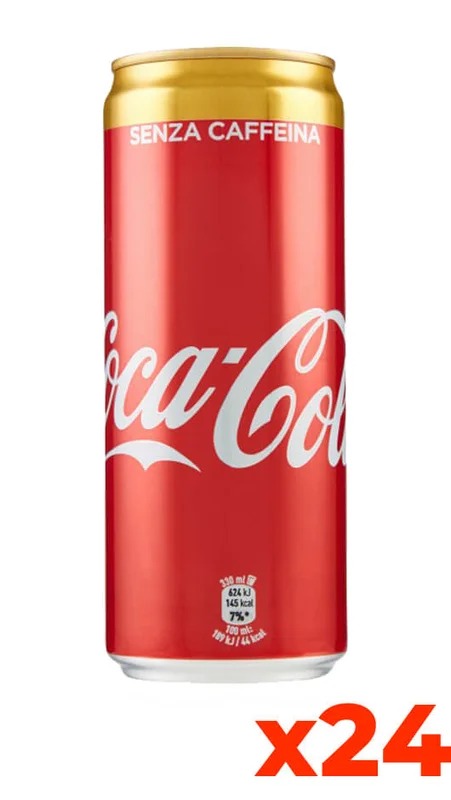 Coca Cola Senza Caffeina – Confezione cl. 33 x 24 Lattine Sleek