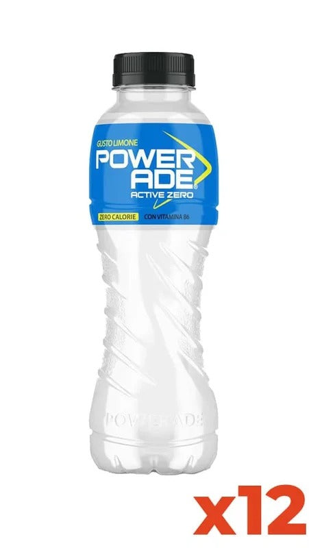 Powerade Active Lemon Zero – Pet – Confezione 50cl x 12 Bottiglie