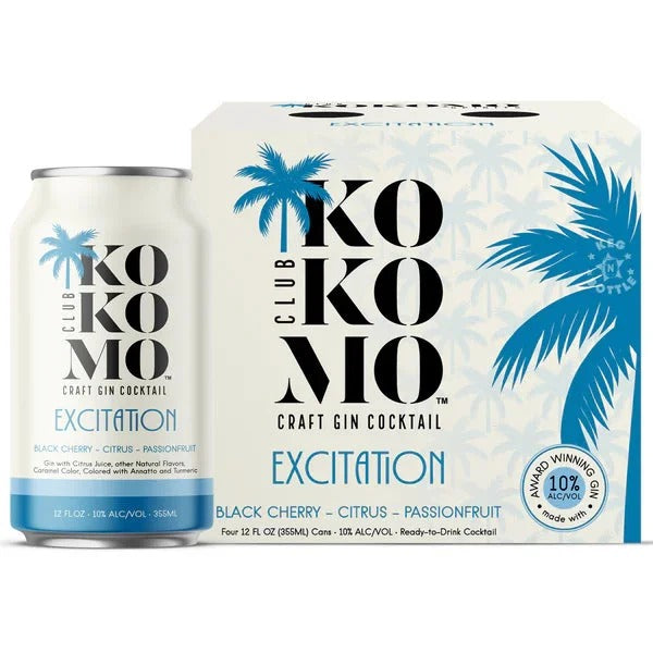Club Kokomo – Excitation Craft Gin Ready to Serve Cocktail (4 pack)