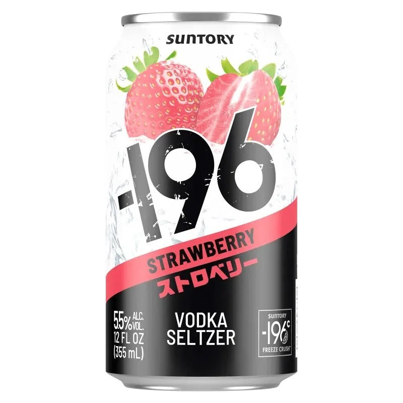 Suntory 196 Strawberry Vodka Seltzer 12oz 4pk Cans