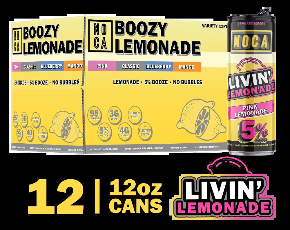 Noca Boozy Lemonade Mix 12oz 12-Pack Cans