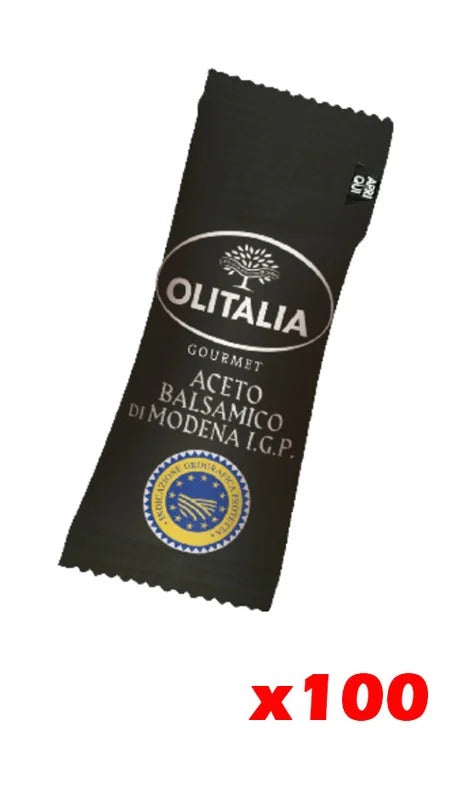 Aceto Balsamico Di Modena IGP – Monodose 5ml – Confezione da 100 Buste – Olitalia