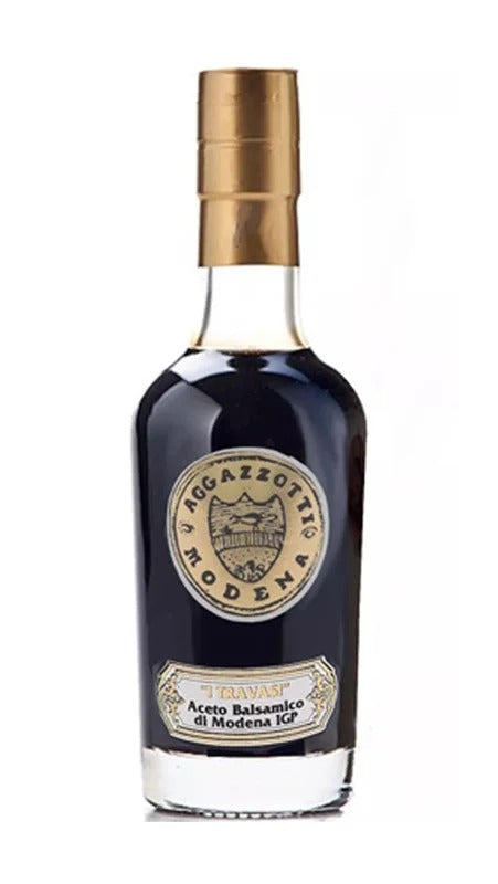 Aceto Balsamico Modena IGP 250ml – I Travasi – Etichetta Oro – Acetaia Aggazzotti