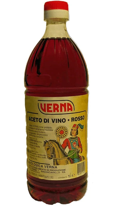 Aceto Di Vino Rosso 1 Lt – Confezione da 12 Bottiglie – Verna