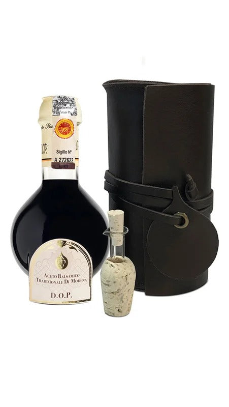 Aceto Balsamico Tradizionale Di Modena DOP – Affinato Invecchiato 12 Anni 100ml – Astuccio in Pelle – Acetomodena