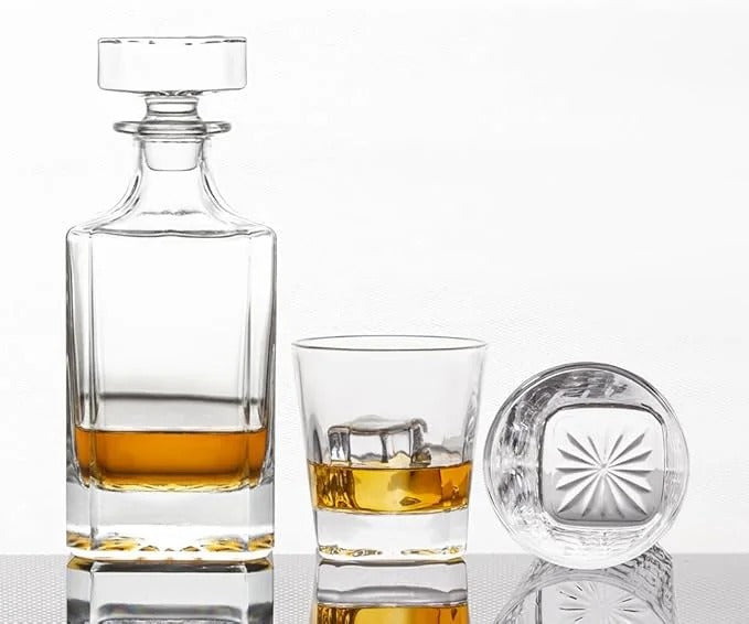 Square Whiskey Decanter Set