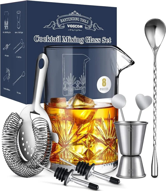 Diamond Cocktail Mixing Glass Set
