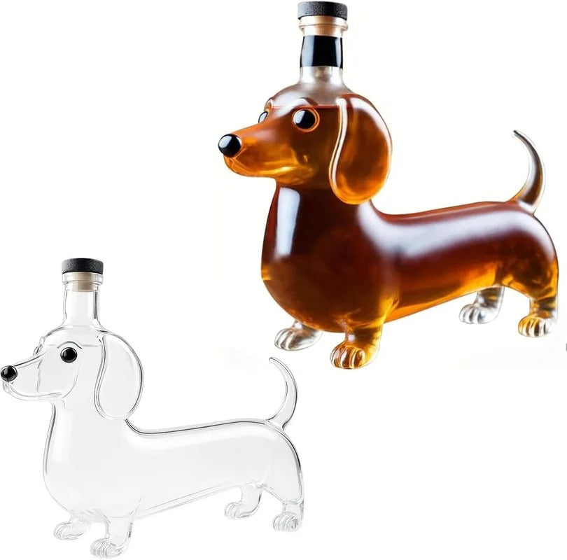 Dachshund Glass Decanter with Stopper