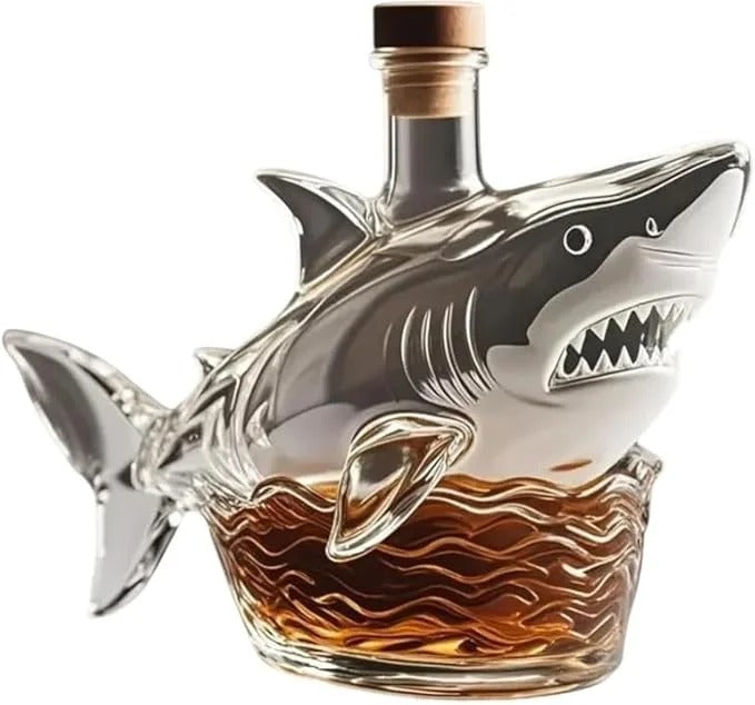 Shark Shaped Glass Decanter