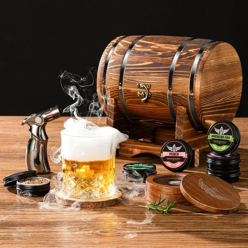 Cocktail Smoker Kit with Display Barrel